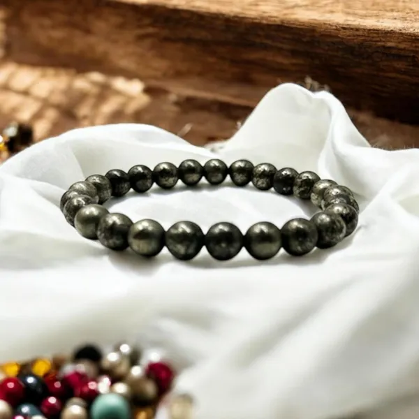Pyrite_And_Black_Obsidian_Bracelet_Set