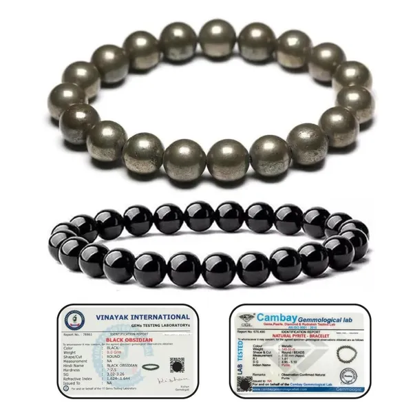 Pyrite_And_Black_Obsidian_Bracelet_Set