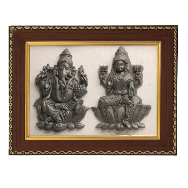 Lakshmi_Ganesh_Wooden_Wall_Frame_With_Crystals