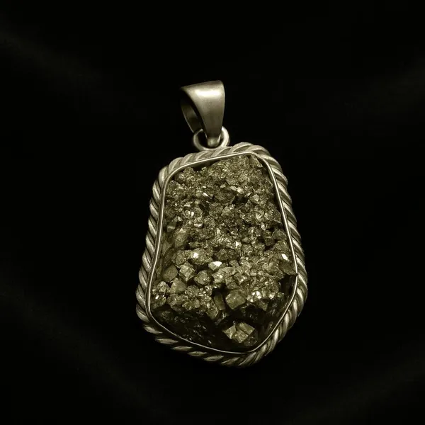 Pyrite_Anklet_And_Pendant_Set