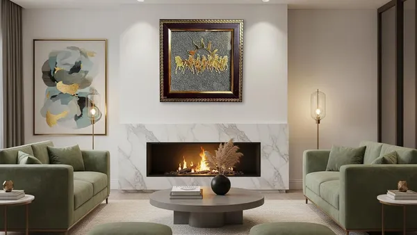 Pyrite_Running_Horses_Wall_Frame