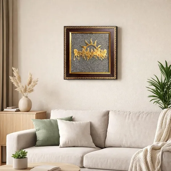 Pyrite_Seven_Horses_Wall_Frame