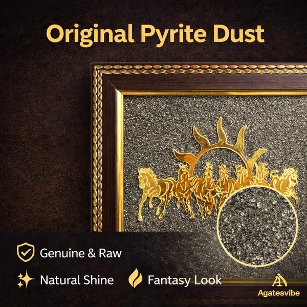 Pyrite_Stone_Seven_Horses_Wall_Frame