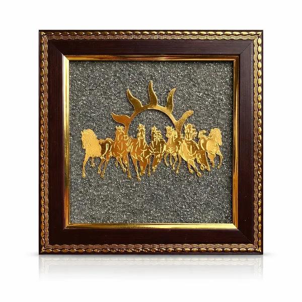 Pyrite_Stone_Running_Horses_Wall_Frame