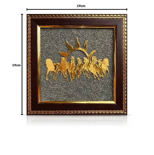 Pyrite_Stone_Running_Horses_Wall_Frame
