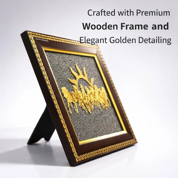 Pyrite_Stone_Running_Horses_Wall_Frame
