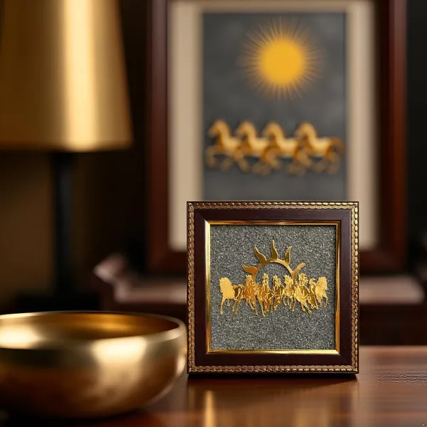 7_Horses_Painting_On_Pyrite_Stone_Wall_Art
