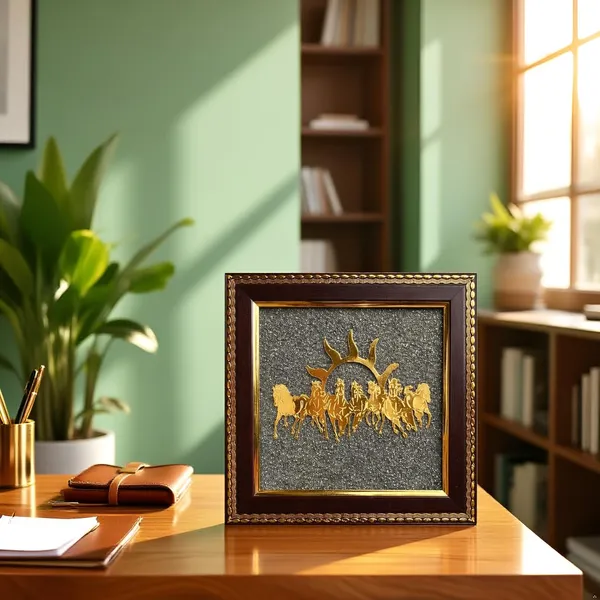 7_Horses_Painting_On_Pyrite_Stone_Wall_Art