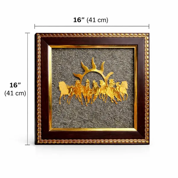 7_Horses_Painting_On_Pyrite_Stone_Wall_Art