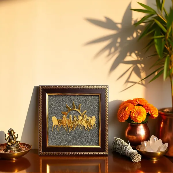 7_Horses_Painting_On_Pyrite_Stone_Wall_Art