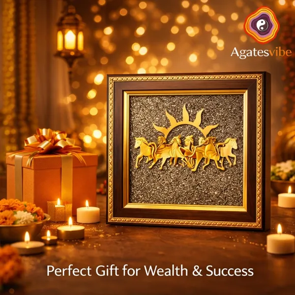 Pyrite_Stone_Wall_Hanging_Frame_With_Seven_Horses