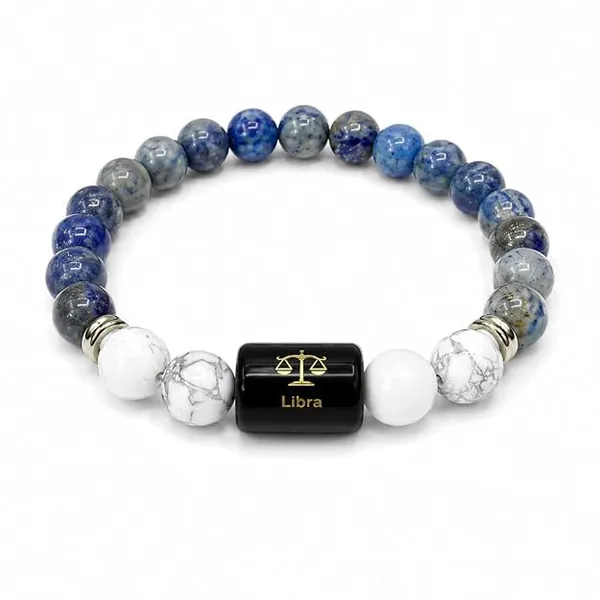 Lapis_Lazuli_And_Howlite_Bead_Bracelet