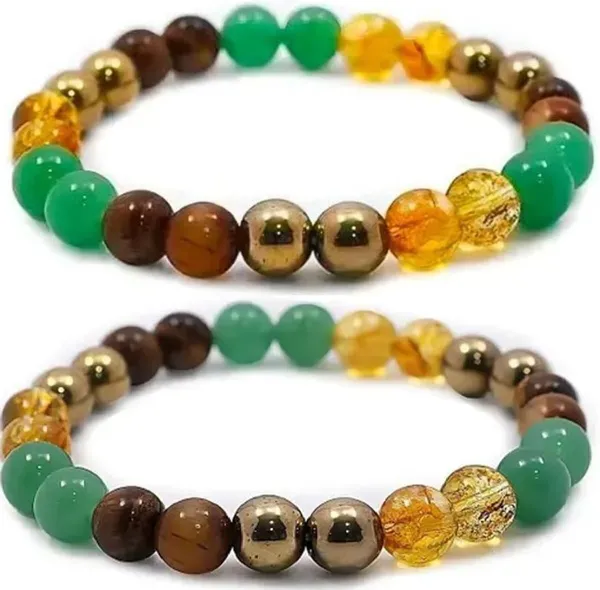 Multiagate_Pyrite,_Green_Aventurine,_Citrine_+_Golden,_Golden_Pyrite,_Crystal,_Tiger's_Eye,_Citrine_Bracelet_Set_(Pack_of_2)