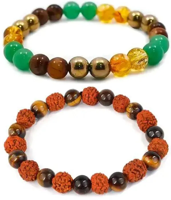 Multiagate_Pyrite,_Stone,_Green_Aventurine,_Crystal,_Tiger's_Eye,_Rudraksha,_Citrine_Bracelet_Set_(Pack_of_2)