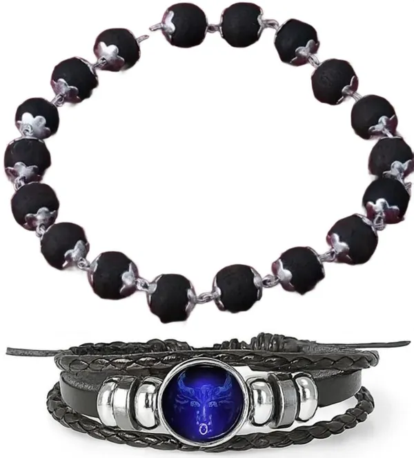Multiagate_Pyrite,_Wood,_Stone,_Green_Aventurine,_Amethyst,_Citrine_+_Golden,_Tiger's_Eye,_Lava,_7_Chakra_Bracelet_Set_(Pack_of_2)