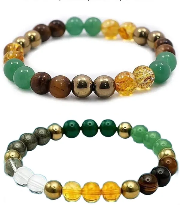 Multiagate_Pyrite,_Stone,_Green_Aventurine,_Golden_Pyrite,_Tiger's_Eye,_Citrine_Bracelet_Set_(Pack_of_2)