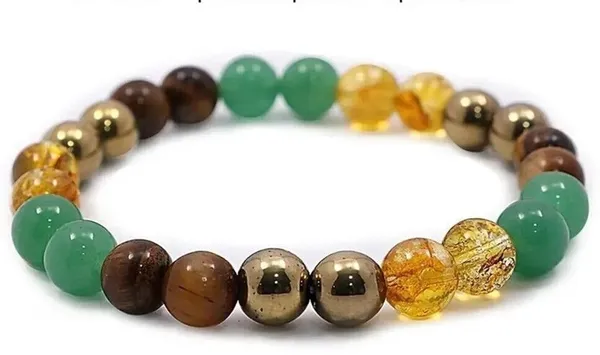 Multiagate_Pyrite,_Stone,_Green_Aventurine,_Golden_Pyrite,_Tiger's_Eye,_Citrine_Bracelet_Set_(Pack_of_2)