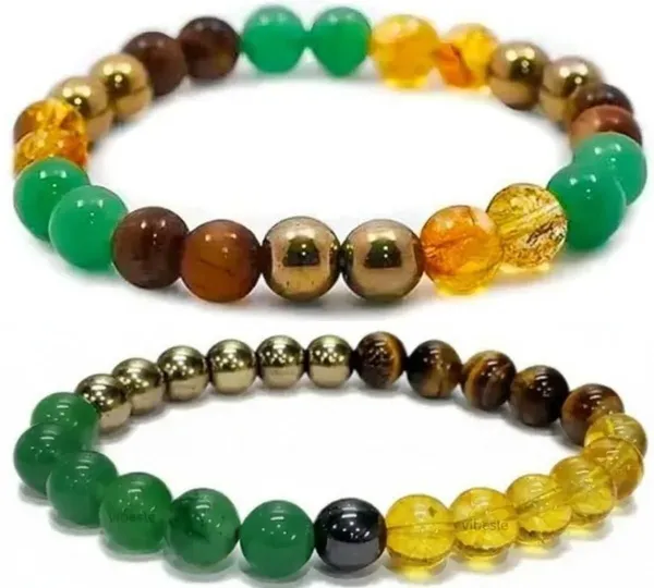 Multiagate_Pyrite,_Stone,_Green_Aventurine,_Golden_Pyrite,_Tiger's_Eye,_Citrine_Bracelet_Set_(Pack_of_2)