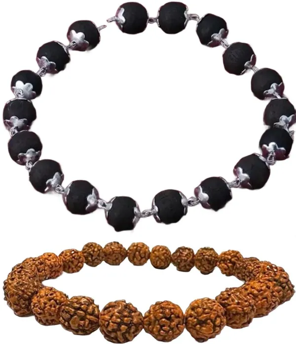 Multiagate_Wood,_Rudraksha_Bracelet_Set_(Pack_of_2)