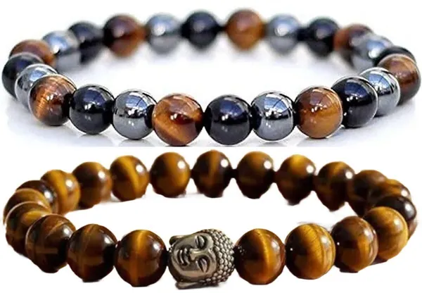 Multiagate_Crystal,_Tiger's_Eye,_Glass_Bracelet_Set_(Pack_of_2)