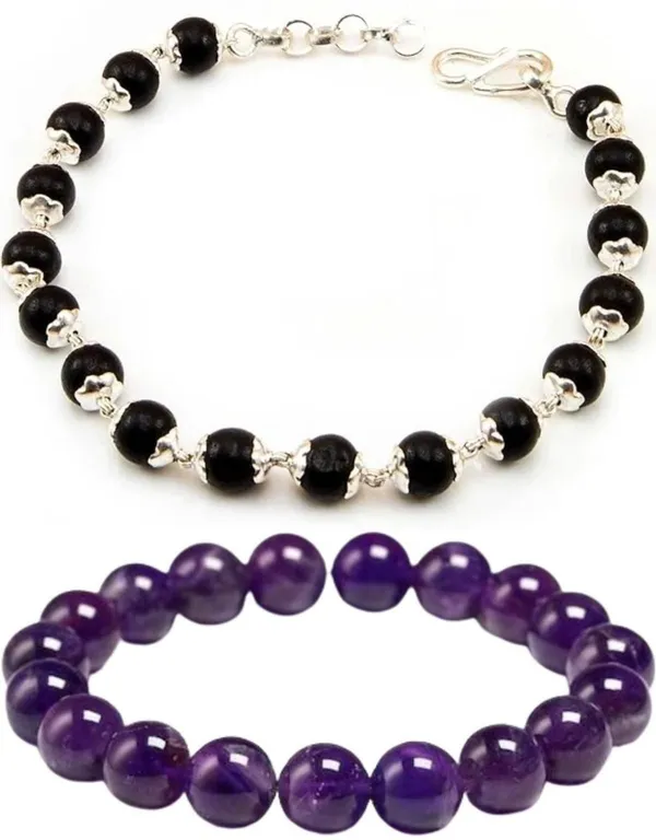 Multiagate_Wood,_Amethyst,_Alloy_Bracelet_Set_(Pack_of_2)