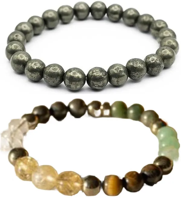 Multiagate_Pyrite,_Stone,_Green_Aventurine,_Amethyst,_Crystal,_Tiger's_Eye,_Citrine,_Green_Jade_Bracelet_Set_(Pack_of_2)