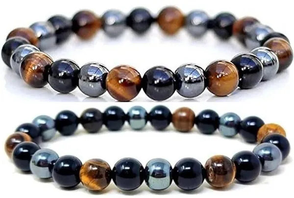 Multiagate_Stone,_Crystal,_Tiger's_Eye,_Glass,_Black_Obsidian_Bracelet_Set_(Pack_of_2)