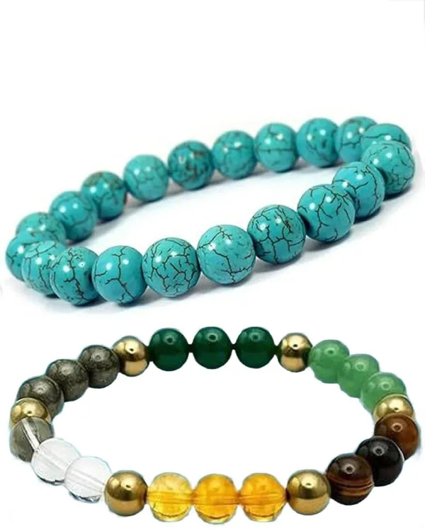 Multiagate_Stone,_Crystal,_Turquoise_Bracelet_Set_(Pack_of_2)