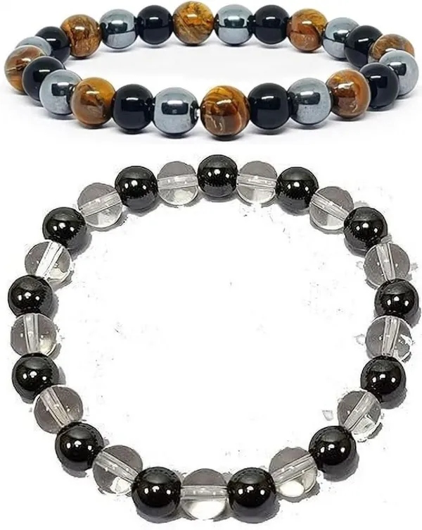Multiagate_Crystal,_Tiger's_Eye,_Black_Obsidian_Bracelet_Set_(Pack_of_2)