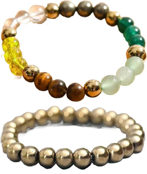 Multiagate_Pyrite,_Stone_Bracelet_Set_(Pack_of_2)