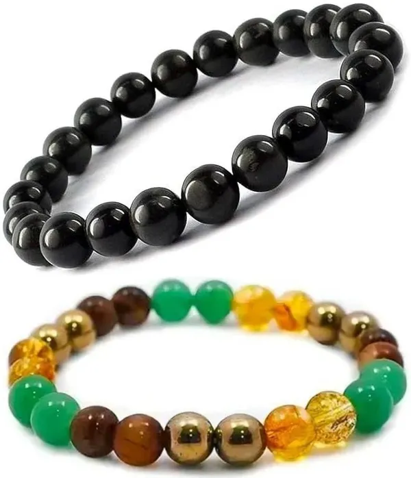 Multiagate_Pyrite,_Green_Aventurine,_Crystal,_Tiger's_Eye,_Citrine_Bracelet_Set_(Pack_of_2)