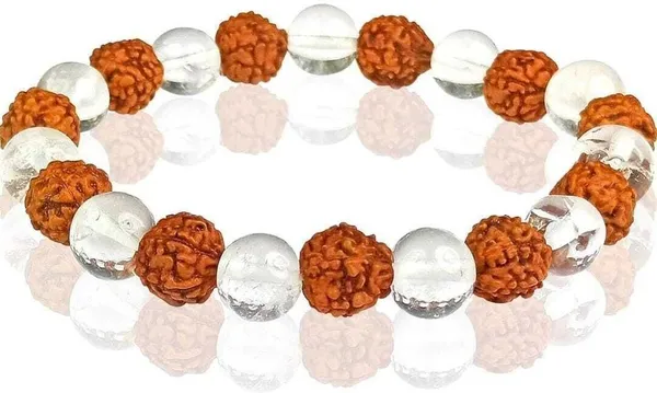 Multiagate_Stone,_Rudraksha,_Clear_Quartz_Bracelet_Set_(Pack_of_2)