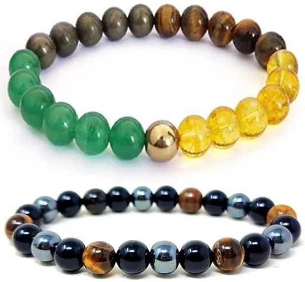 Multiagate_Stone,_Crystal,_Tiger's_Eye,_Black_Obsidian_Bracelet_Set_(Pack_of_2)