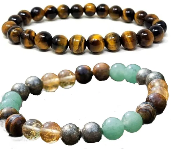 Multiagate_Stone,_Crystal,_Tiger's_Eye_Bracelet_Set_(Pack_of_2)