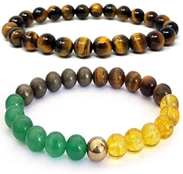 Multiagate_Stone,_Crystal,_Tiger's_Eye_Bracelet_Set_(Pack_of_2)