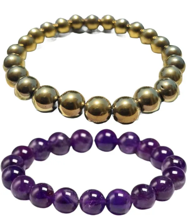 Multiagate_Amethyst,_Golden_Pyrite_Bracelet_Set_(Pack_of_2)