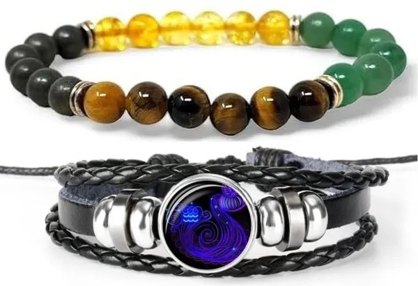 Multiagate_Crystal,_Leather_Bracelet_Set_(Pack_of_2)