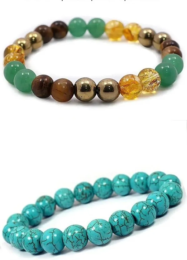 Multiagate_Pyrite,_Stone,_Green_Aventurine,_Golden_Pyrite,_Crystal,_Tiger's_Eye,_Citrine,_Turquoise_Bracelet_Set_(Pack_of_2)