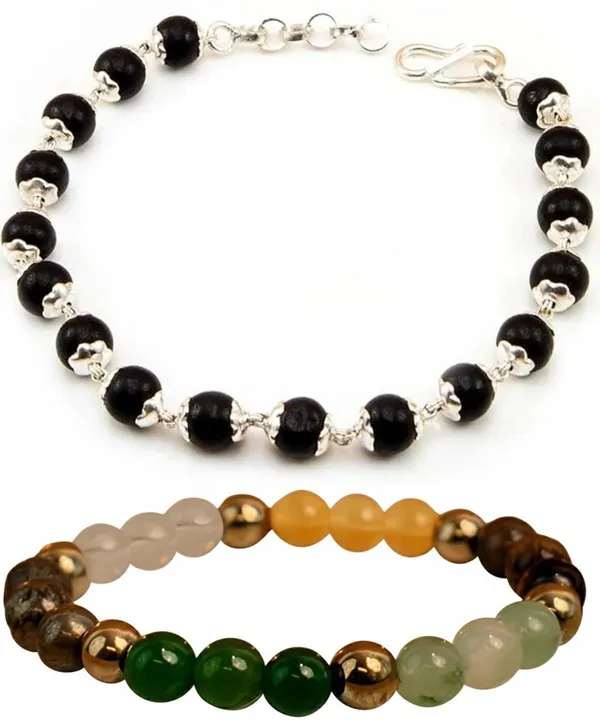 Multiagate_Wood,_Stone,_Alloy_Bracelet_Set_(Pack_of_2)