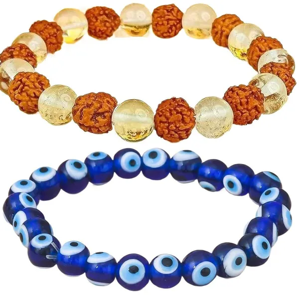 Multiagate_Crystal,_Rudraksha,_Clear_Quartz,_Evil_Eye_Bracelet_Set_(Pack_of_2)