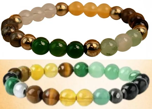 Multiagate_Pyrite,_Stone,_Green_Aventurine,_Tiger's_Eye,_Citrine,_Clear_Quartz_Bracelet_Set_(Pack_of_2)