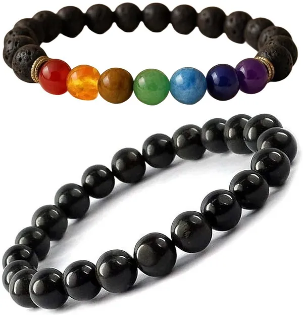 Multiagate_Pyrite,_Stone,_Green_Aventurine,_Amethyst,_Crystal,_Tiger's_Eye,_Lava,_7_Chakra,_Green_Jade_Bracelet_Set_(Pack_of_2)
