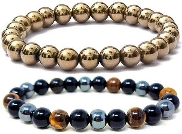 Multiagate_Stone,_Golden_Pyrite,_Tiger's_Eye,_Black_Obsidian_Bracelet_Set_(Pack_of_2)