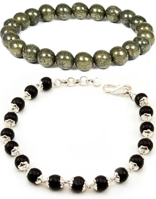 Multiagate_Pyrite,_Wood,_Crystal,_Alloy_Bracelet_Set_(Pack_of_2)