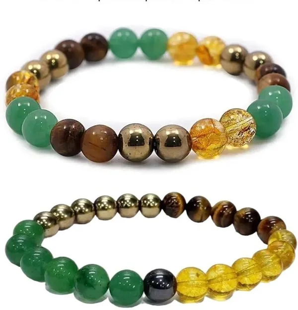Multiagate_Pyrite,_Stone,_Green_Aventurine,_Golden_Pyrite,_Tiger's_Eye,_Citrine_Bracelet_Set_(Pack_of_2)