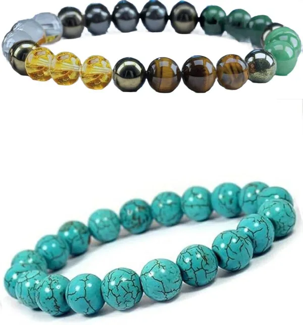 Multiagate_Stone,_Crystal,_Turquoise_Bracelet_Set_(Pack_of_2)