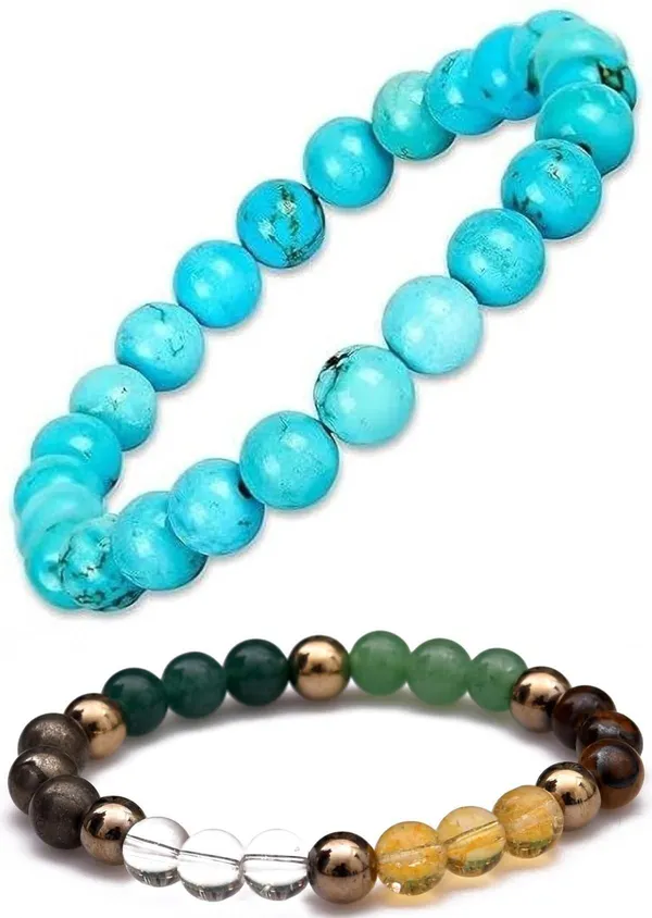 Multiagate_Pyrite,_Green_Aventurine,_Crystal,_Tiger's_Eye,_Citrine_Bracelet_Set_(Pack_of_2)