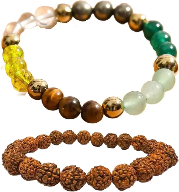 Multiagate_Stone,_Rudraksha_Bracelet_Set_(Pack_of_2)