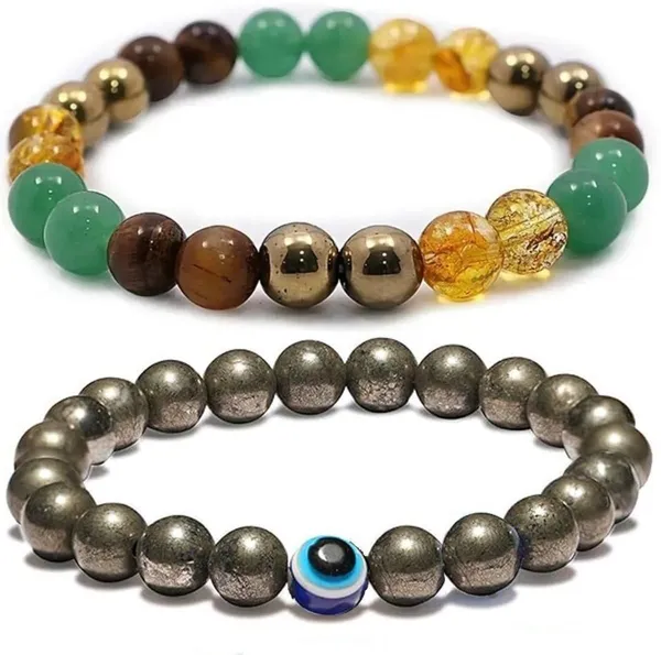 Multiagate_Pyrite,_Stone,_Green_Aventurine,_Citrine_+_Golden,_Crystal,_Tiger's_Eye,_Evil_Eye_Bracelet_Set_(Pack_of_2)