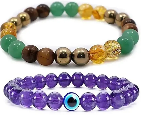 Multiagate_Pyrite,_Green_Aventurine,_Citrine_+_Golden,_Golden_Pyrite,_Crystal,_Tiger's_Eye_Bracelet_Set_(Pack_of_2)